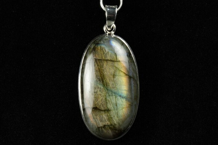 Brilliant Labradorite Pendant (Necklace) - Sterling Silver #192272
